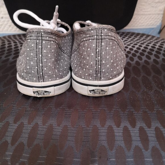 Vans woman's polka dot gray walking / athletic shoe - Picture 3 of 6